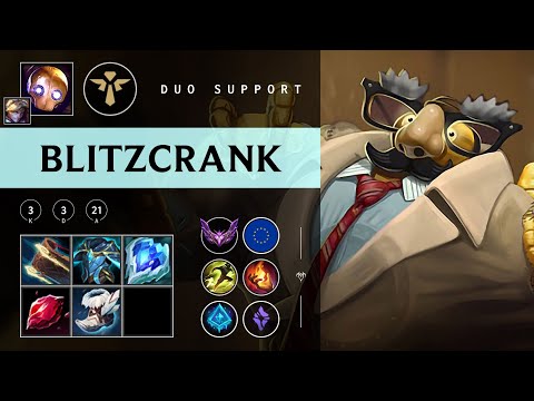 Blitzcrank Support vs Pyke - EUW Master Patch 25.24