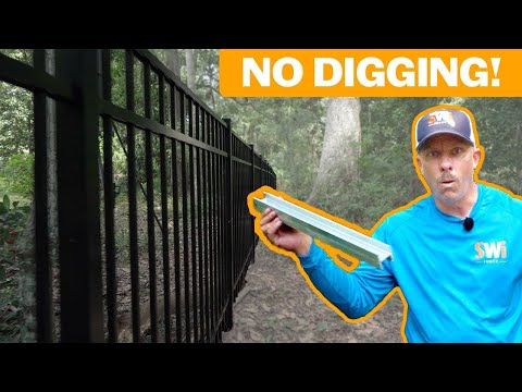 We Build Our Aluminum Fence Without Digging!