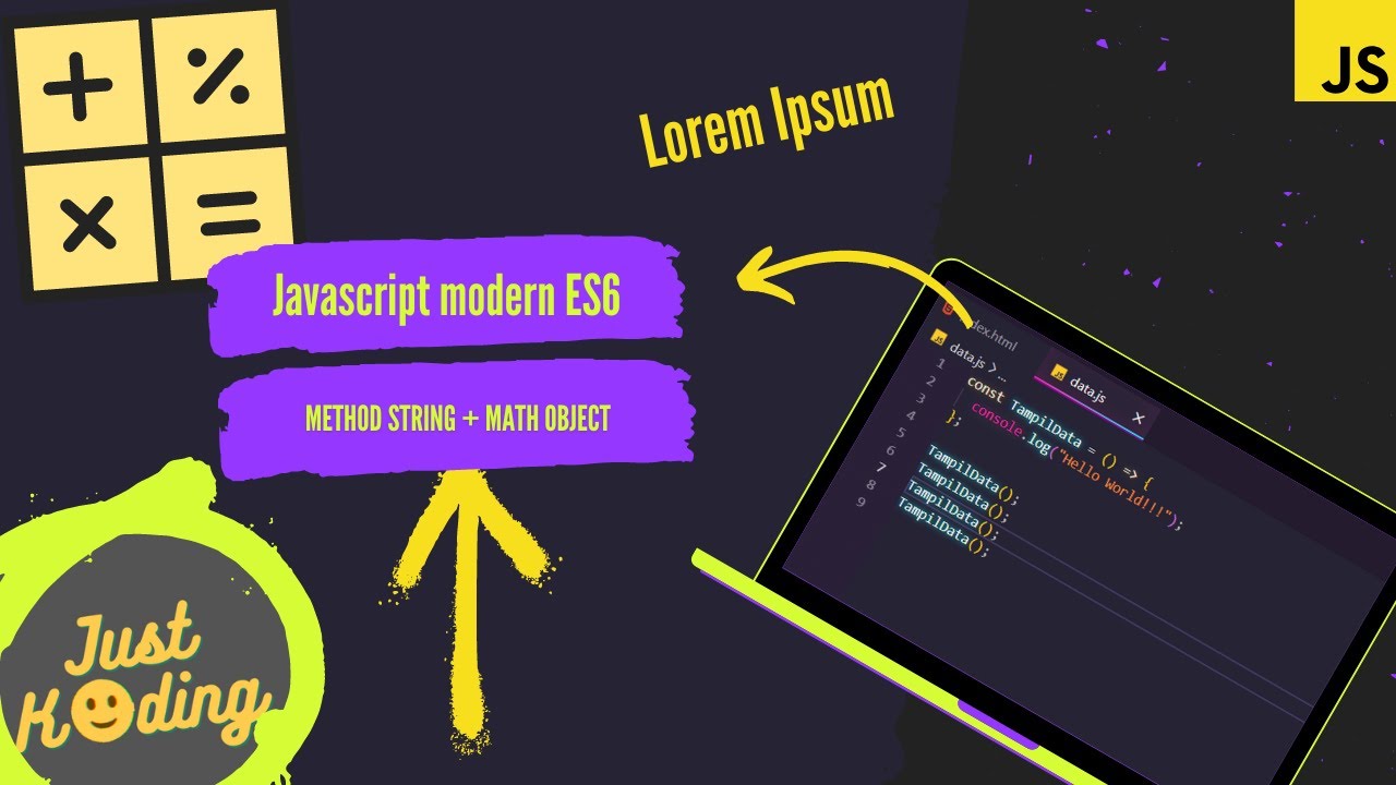 Tutorial Javascript ES6 | Math Object(Floor, Ceil, Round, Random) & String Method ES6