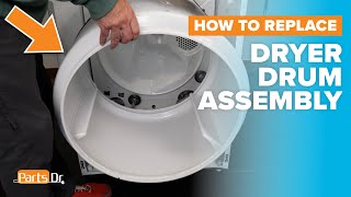 How to Replace Dryer Drum Assembly part W10899578 on your Whirlpool Maytag Amana Dryer