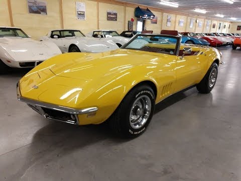 1968 Yellow Corvette Convertible Stingray For Sale Video