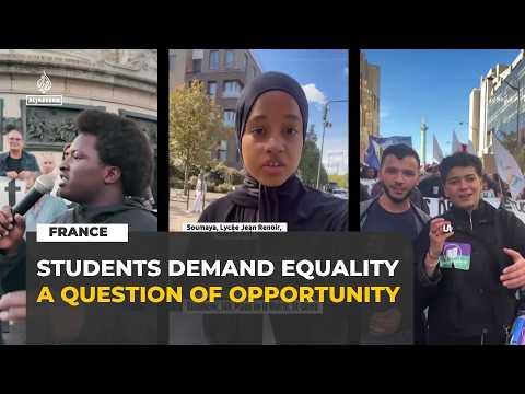 France students protest inequality in schools across Paris suburbs