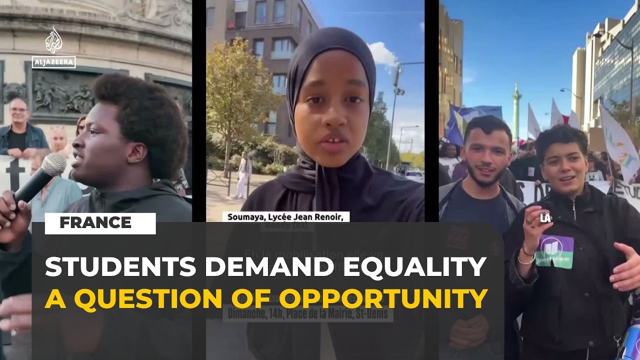 France students protest inequality in schools across Paris suburbs