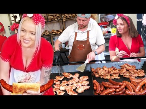 Giant Street Food Fest. Grilled Meat Paradise. 'Grillfest', Lagoo Snagov, Bucharest, Romania