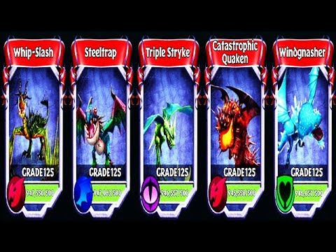 ALL CHAMPION DRAGONS MAX LEVEL 124 (RISE OF BERK)