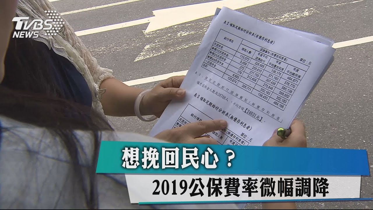 想挽回民心? 2019公保費率微幅調降