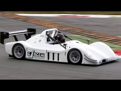 Radical SR8 RX in action at Monza: Full Throttle Accelerations, Fly Bys, Flames & Sound!