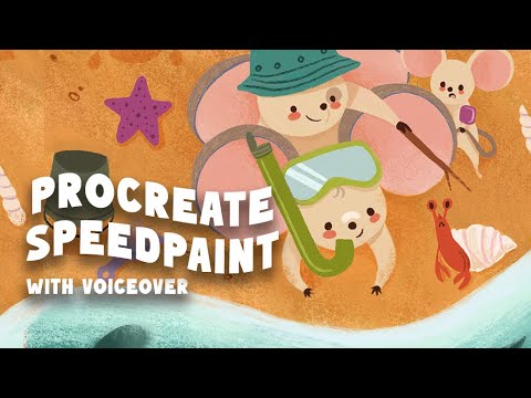 Childrens Illustration Speedpaint ♡ Procreate Beach Day