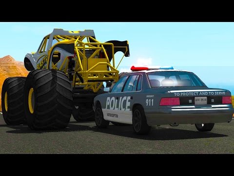 High Speed Police Chases and Takedown Crashes! - BeamNG Drive Crash Test Compilation Gameplay