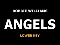 Robbie Williams - Angels - Piano Karaoke [LOWER KEY]