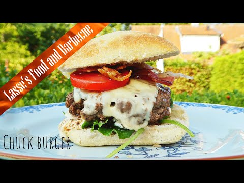 Panfried Chuck burger - ground using an antique Husqvarna no 8 grinder.