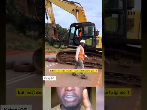 How they moved the excavator across the road 😲🔥 #shorts