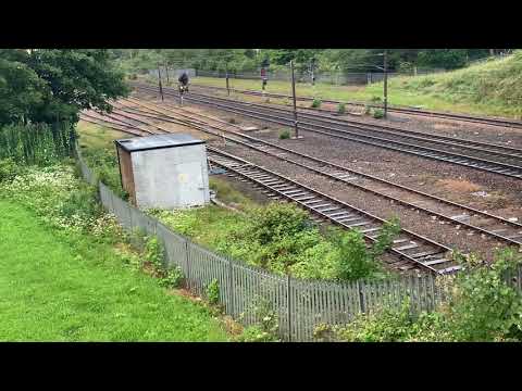 Colas Class 56302 with ballast wagons passes Darlington on Tyne S.S. to Thirsk 27/06/20