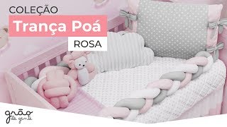 QUARTO DE BEBÊ TRANÇA POÁ ROSA | Grão de Gente