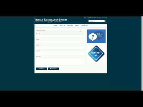 Java, JSP And MySQL Project On Vehicle Registration System