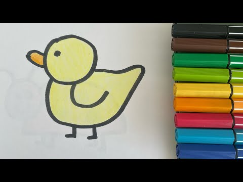 Comment dessiner un POUSSIN 🐥 (Dessin facile)