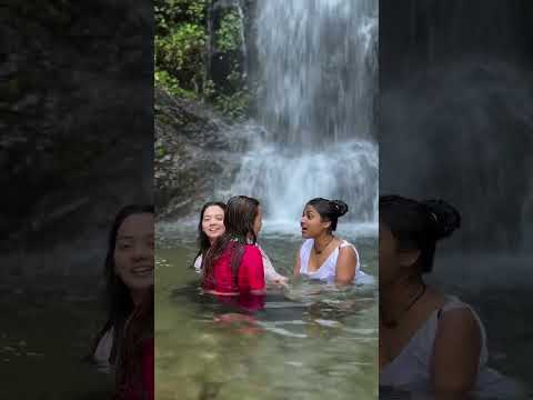 Arunita Kanjilal with Jyotideep Rajan enjoying in water fall | #arudeep #aru #aayatcreation #shorts