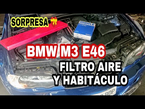 BMW M3 E46💨Tutorial CAMBIAR FILTRO DE AIRE Y HABITÁCULO Fácil 😱APARECE SORPRESA🚀😬