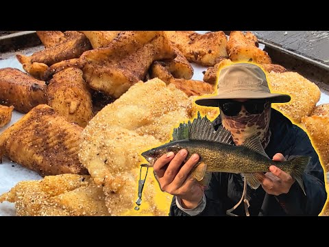 Fresh Canadian Walleye Fish Fry from Lake to Plate (Catch and Cook)