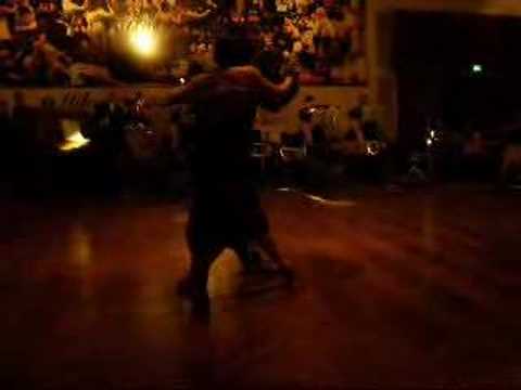  Fabian Peralta  and  Virginia Pandolfi  are  dancing  to  the  tango  "  Nubes De Humo  "