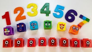 Numberblocks are Buried in my Sandbox - Find colored numbers and learn colors | Learn with Toys