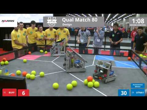 VEX Worlds 2016 - VEX U - Design - Qual 80 (BUFF) 189 vs 194 (UTNA1)