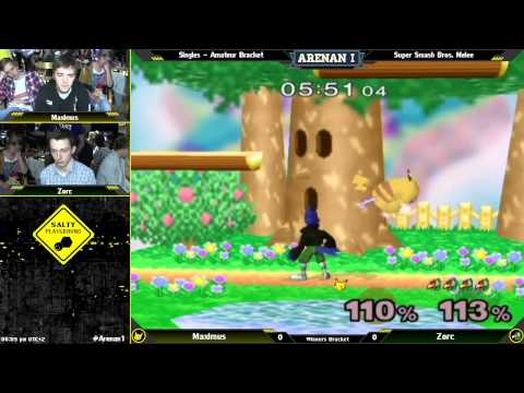 Arenan I - Maximus (Pikachu) Vs. Zorc (Falco) - Melee Amateurs Winners Bracket