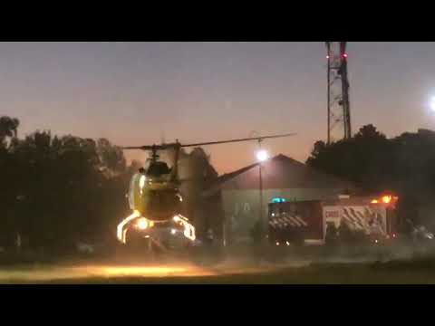 Alcorta Santa Fe: Helicóptero Sanitario trasladó a una persona a la ciudad de Rosario