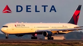 Delta airlines 767-400/ER (B764) taxiing & departing Boston (BOS)