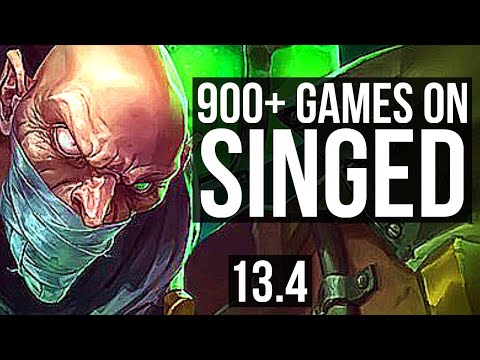 SINGED vs MAOKAI (TOP) | 4.3M mastery, 9/2/17, 900+ games | KR Diamond | 13.4