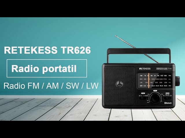 Vídeo relacionado con Audiocrazy Radio Portátil FM/Am/SW 1-2, con Batería Recargable de 1000 mAh, Cable CA o Pilas, Radio Multibanda de Onda Corta Aux/Entrada para Auriculares,Negro