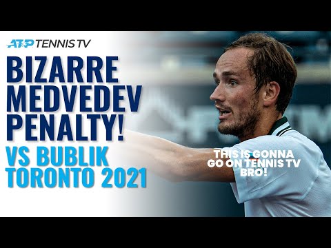 Daniil Medvedev Gets Bizarre Hindrance Penalty After CRAZY Point With Bublik In Toronto! 😂