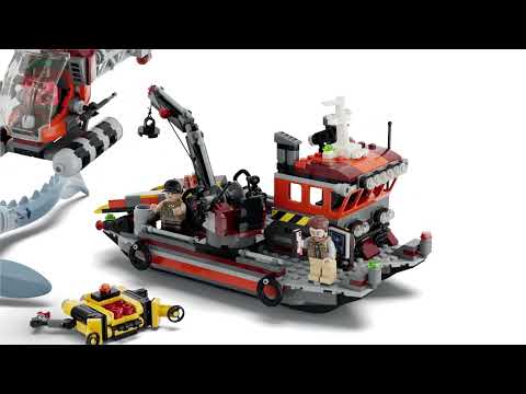 Gambar LEGO Jurassic World Mosasaurus Dinosaur Boat Attack Set 703 pcs 77983 - Mix