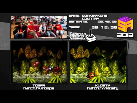 Donkey Kong Country - Race in 0:36:46 by Klosty vs. Tompa Live for European Speedster Assembly 2013