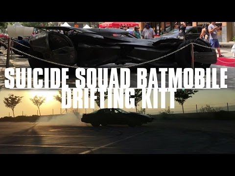 aVLOGinauto - KNIGHT RIDER stunt man flogs KITT. NEW SUICIDE SQUAD BATMOBILE up close