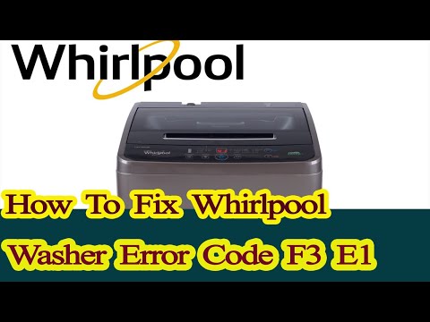 whirlpool washer error code f3 e1