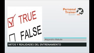 Mitos y realidades del entrenamiento Mitos y realidades del entrenamiento