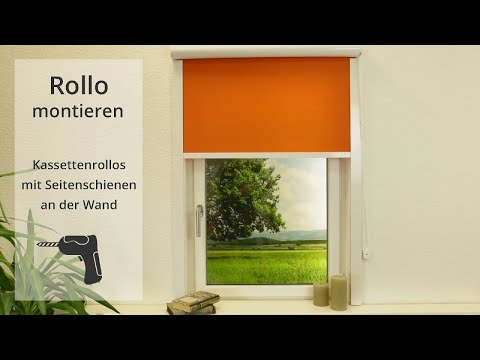 Kassettenrollos mit Seitenschienen an der Wand montieren