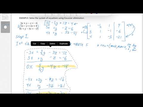 A2 3 4 Gaussian Elimination
