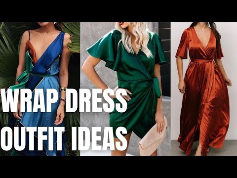 Chic Wrap Dress Outfit Ideas. How to Wear Wrap Dress...