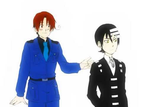 Italy meets Death the Kid animation ( with voices )