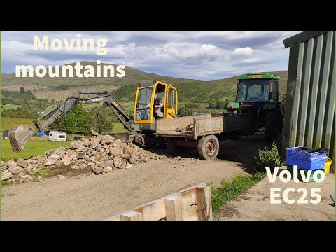 Yard improvments with volvo EC 25