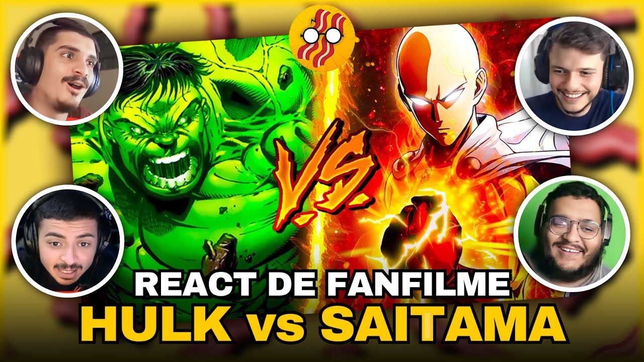 NÓS REAGIMOS À ESSA LUTA INCRÍVEL DO HULK CONTRA O SAITAMA