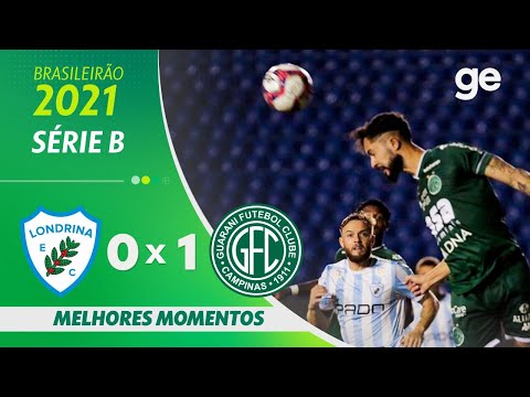 Gols e lances de Londrina x Guarani