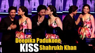 When Deepika Padukone KISS Shahrukh Khan On Stage During PATHAN Movie Success Meet Mp4 3GP & Mp3