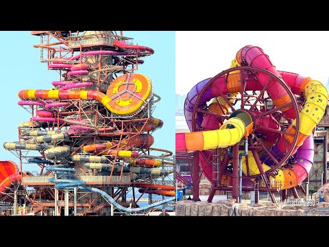Most INSANE Water Park Ever Built! CRAZY Ferris Wheel Water Ride! | Slide POVs & Tour!