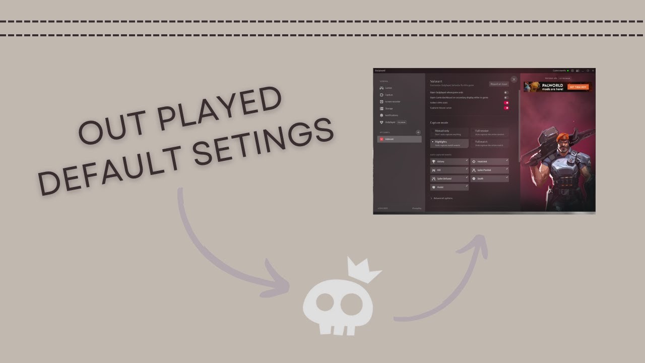 outplayed default settings
