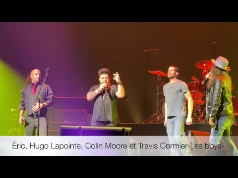 Éric, Hugo Lapointe, Colin Moore et Travis Cormier au Centre Vidéotron, 31 décembre 2019-Les boys-
