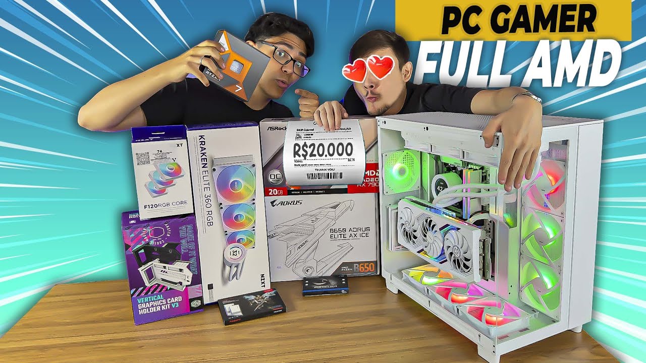 MELHOR PC GAMER AMD FULL WHITE c/ RX 7900XT e Ryzen 7 7800X3D é H9 FLOW NZXT