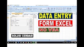Cara Membuat Input Data di Excel dengan Form